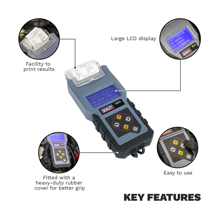 Digital Battery & Alternator/Starter Tester with Printer 12V | BT2012