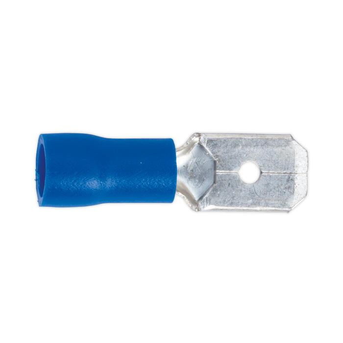 Push-On Male Terminal 6.3mm, Blue - Pack of 100 | BT21