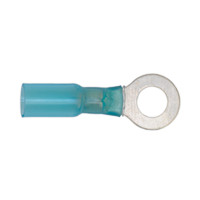 Heat Shrink Ring Terminal 8.4mm, Blue - Pack of 25 | BTSR2584