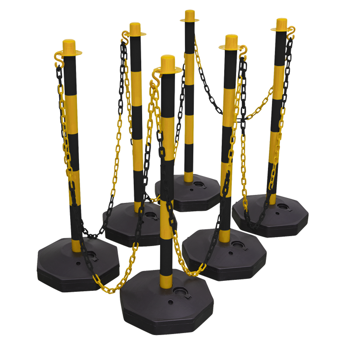 Post & Chain Kit 25m - Black/Yellow | BYSBKIT