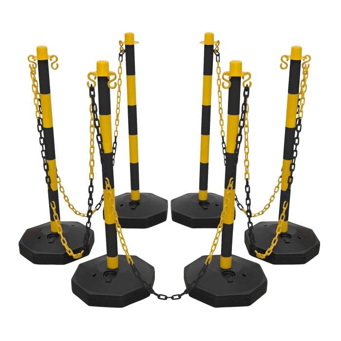 Post & Chain Kit 25m - Black/Yellow | BYSBKIT
