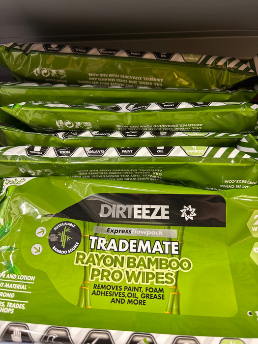 Dirteeze Trademate Bamboo Wet Wipes Flowpack, Pack of 25 Wipes | DGBF25