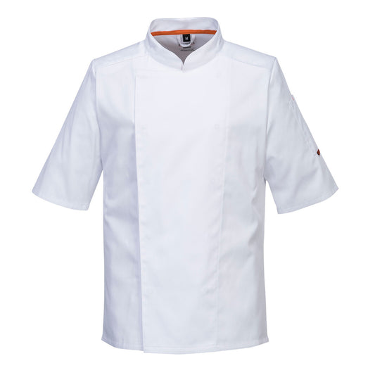 White Chefs Mesh Air Pro Jacket S/S | Portwest