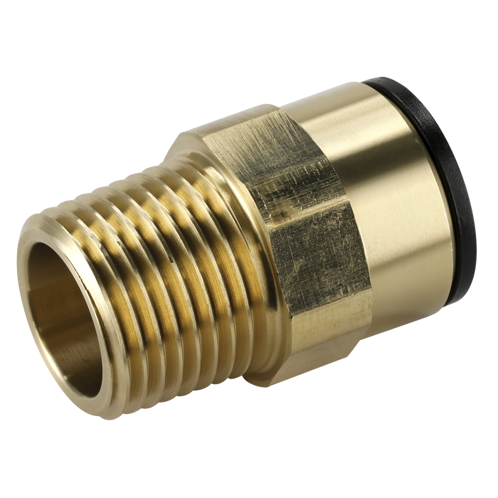 John Guest® Brass Straight Adaptor 15mm x 1/2"BSPT | CAS15BSA