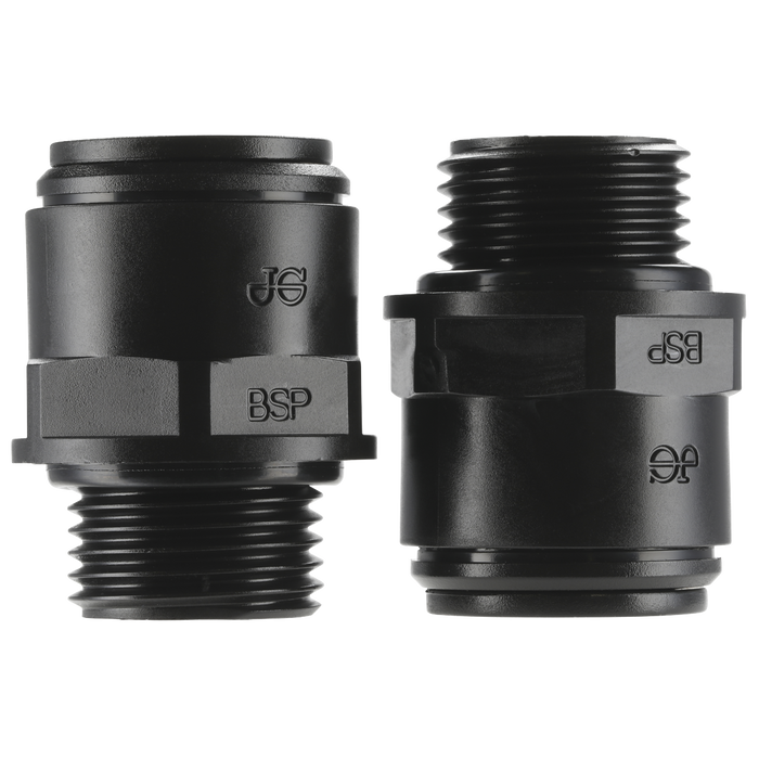 John Guest® Straight Adaptor 15mm x 1/2"BSP - Pack of 2 | CAS15SA