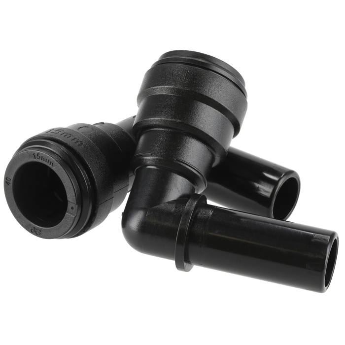 John Guest® Stem Elbow 15mm - Pack of 2 | CAS15SE