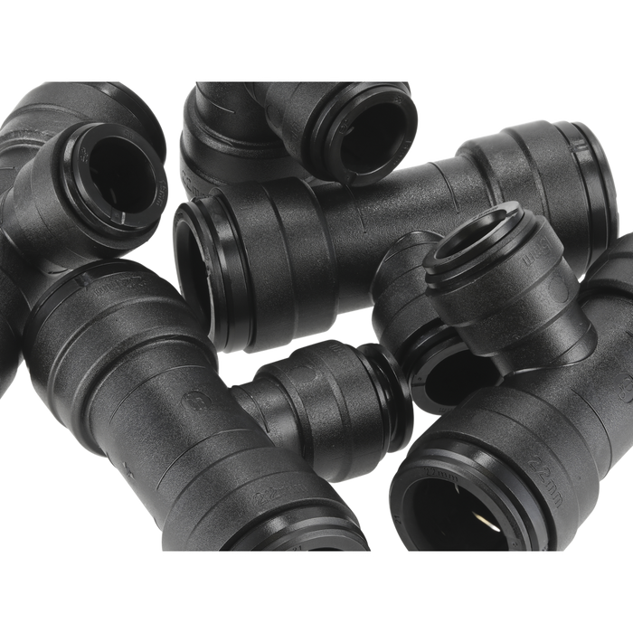 John Guest® Reducing Tee 22-15mm - Pack of 5 | CAS2215T