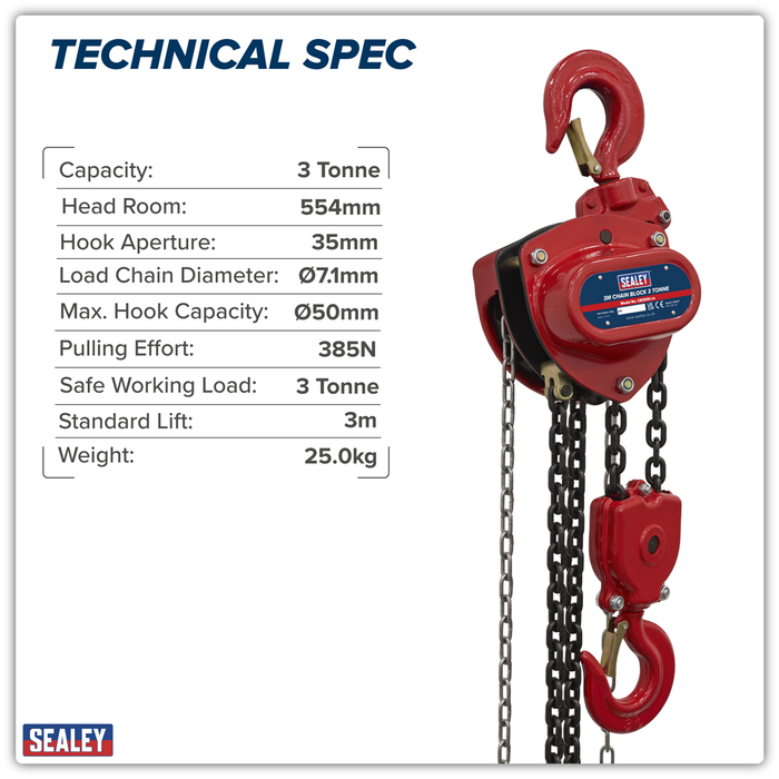 3m Chain Block 3 Tonne | CB3000