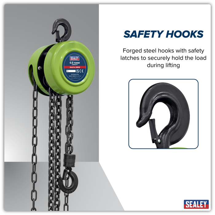 2.5m Chain Block 0.5 Tonne | CB500E