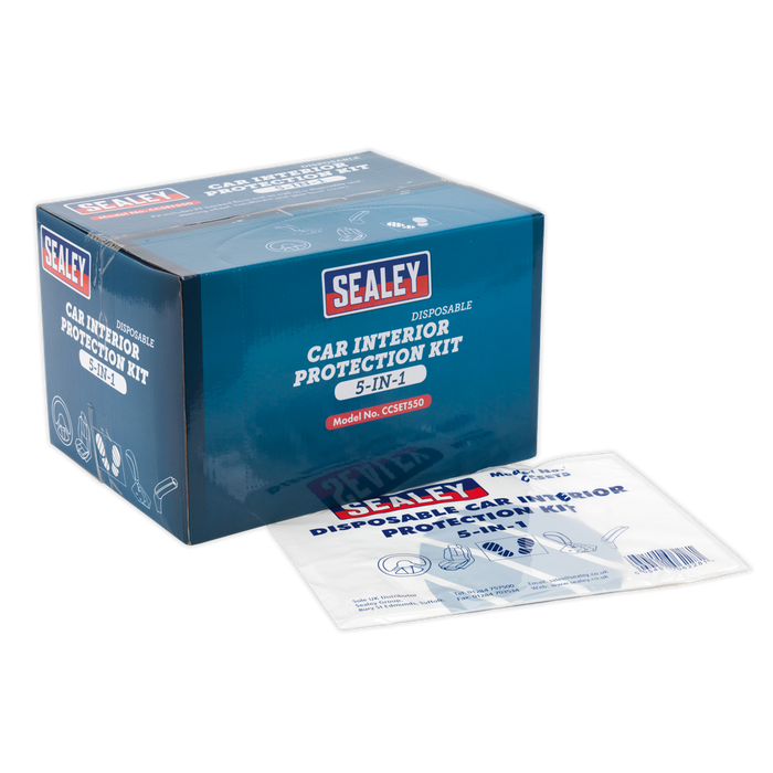 5-in-1 Disposable Car Interior Protection Kit - Display Box of 50 | CCSET550