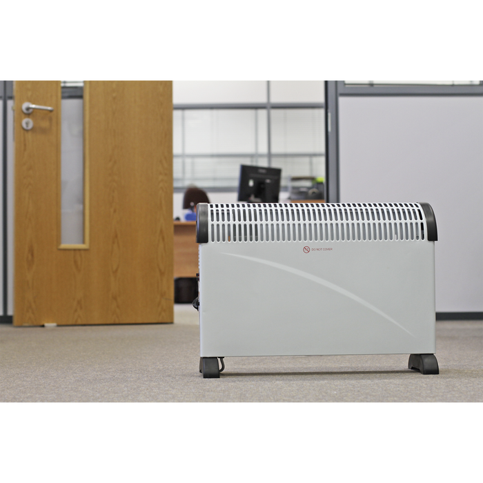 Convector Heater with 3 Heat Settings Thermostat 2000W/230V | CD2005