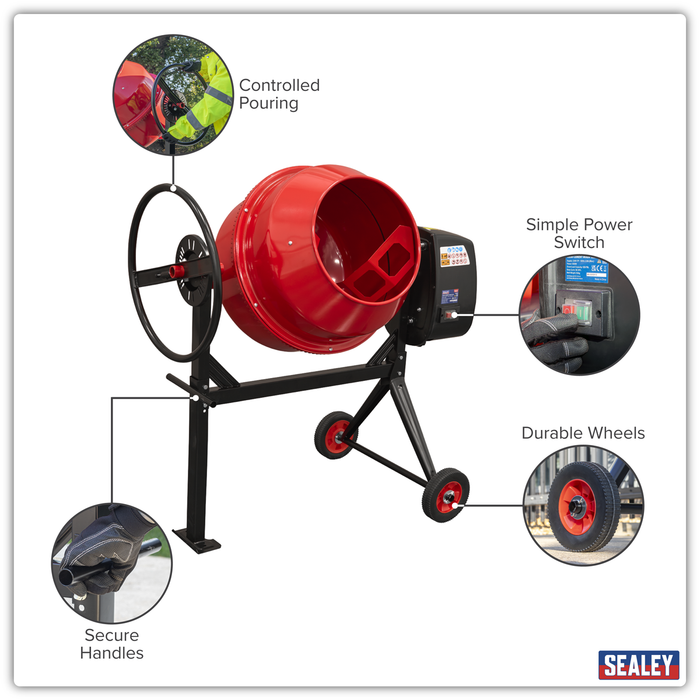 125L Cement Mixer 550W/230V | CMX125