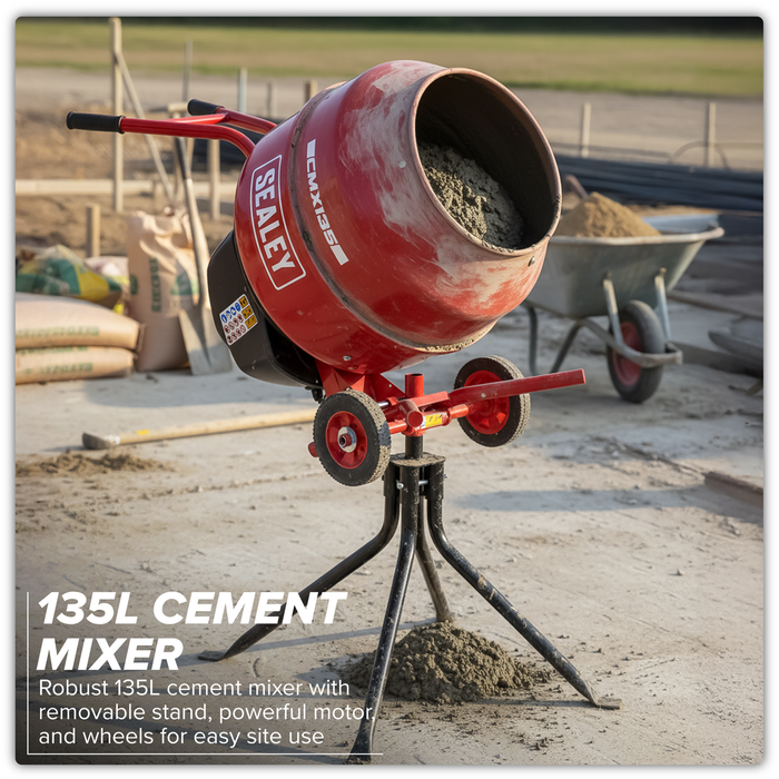 135L Cement Mixer with Stand 550W | CMX135