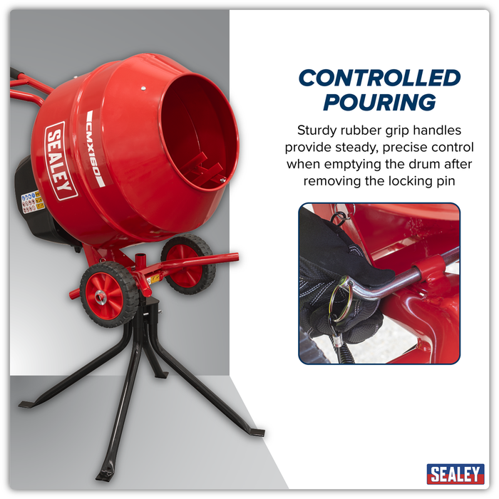 160L Cement Mixer with Stand 650W | CMX160
