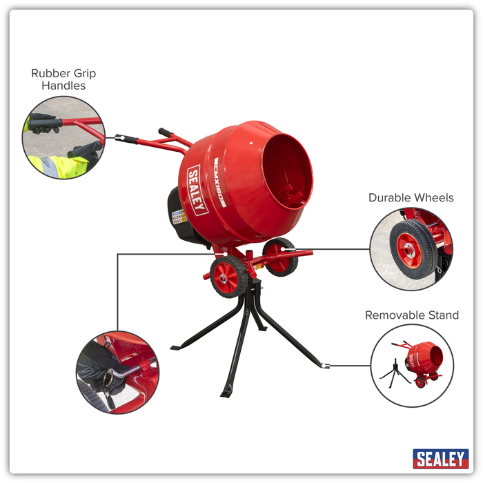 160L Cement Mixer with Stand 650W | CMX160