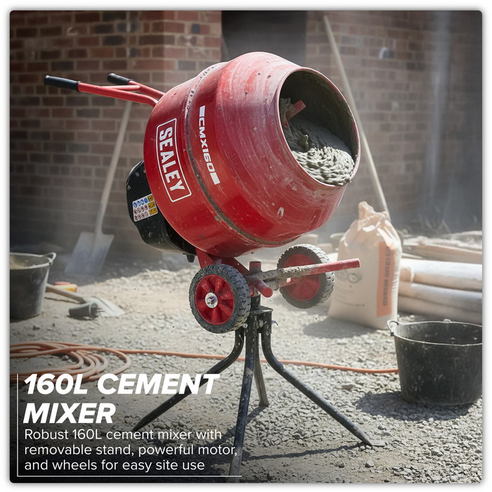 160L Cement Mixer with Stand 650W | CMX160