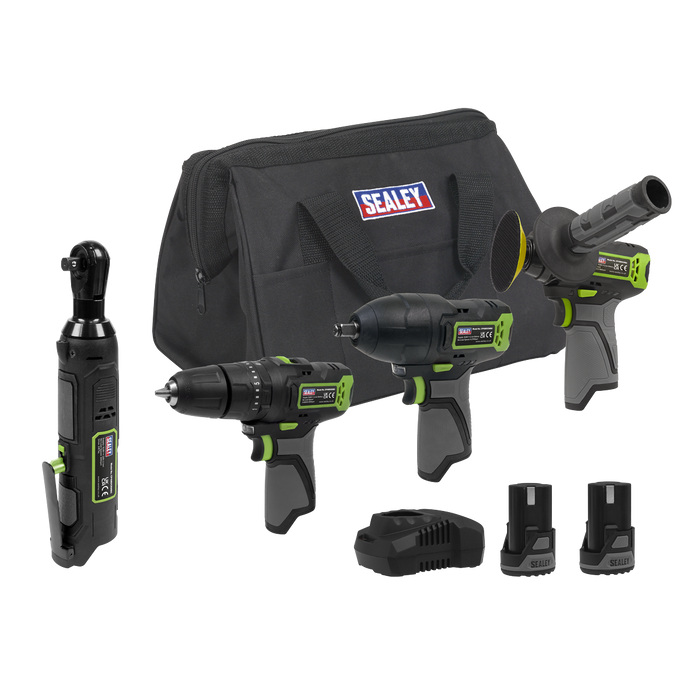 4 x SV10.8 Series Cordless Power Kit 10.8V - 2 Batteries & Euro Plug | CP108VCOMBO1EU