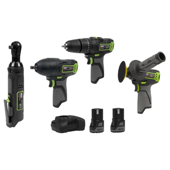 4 x SV10.8 Series Cordless Power Kit 10.8V - 2 Batteries & Euro Plug | CP108VCOMBO1EU