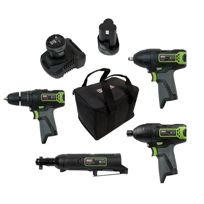 4 x SV10.8 Series Cordless Power Tool Kit 10.8V - 2 Batteries | CP108VCOMBO2