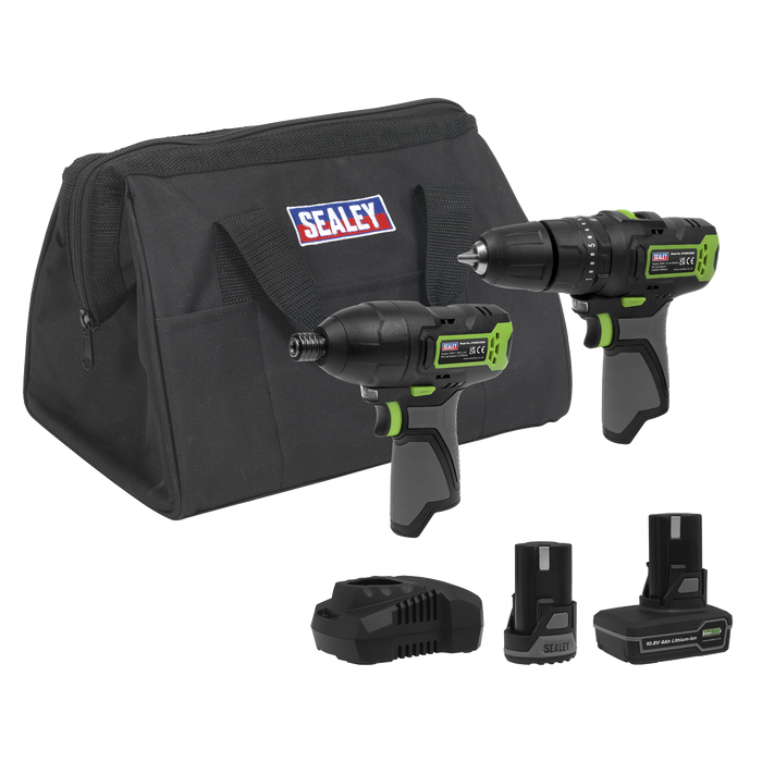 2 x SV10.8 Series Power Tool Kit 10.8V - 2 Batteries & Euro Plug | CP108VCOMBO3EU