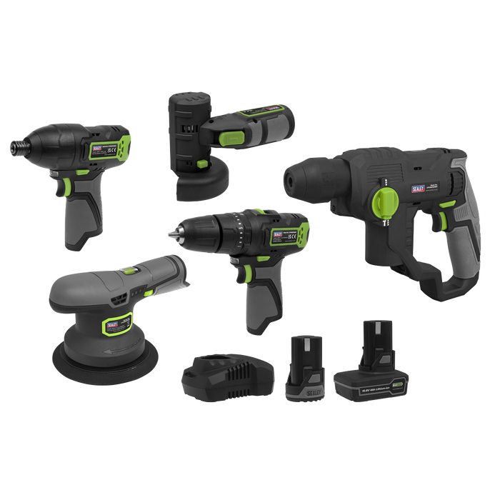5 x SV10.8 Series Cordless Power Kit 10.8V - 2 Batteries & Euro Plug | CP108VCOMBO7EU