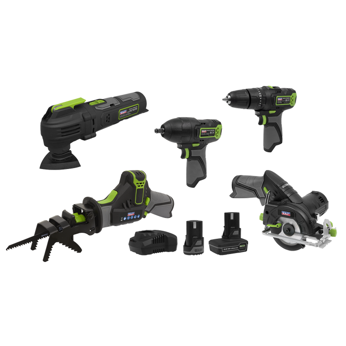 5 x SV10.8 Series Cordless Power Kit 10.8V - 2 Batteries & Euro Plug | CP108VCOMBO8EU