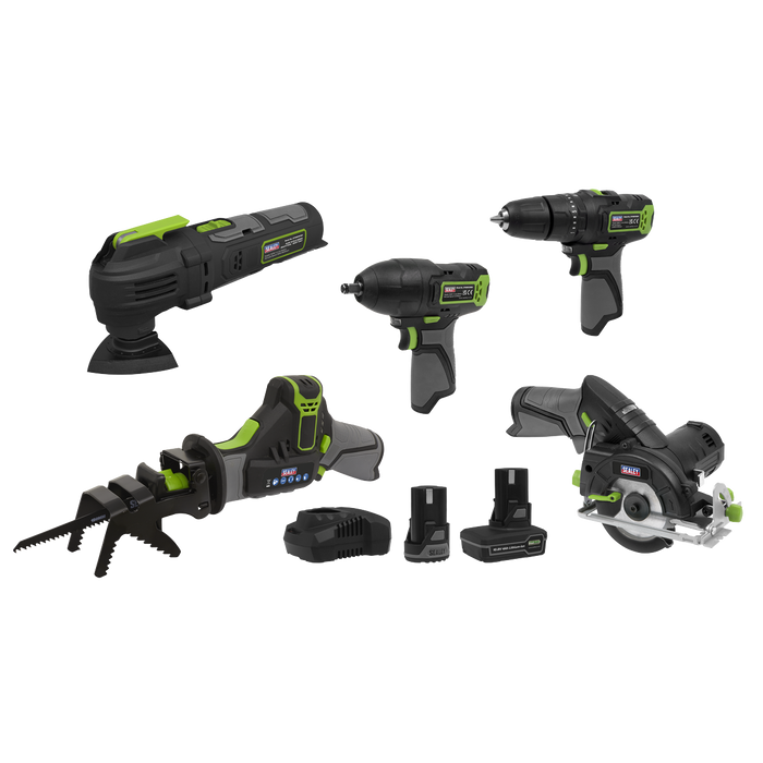 5 x SV10.8 Series Cordless Power Tool Kit 10.8V - 2 Batteries | CP108VCOMBO8