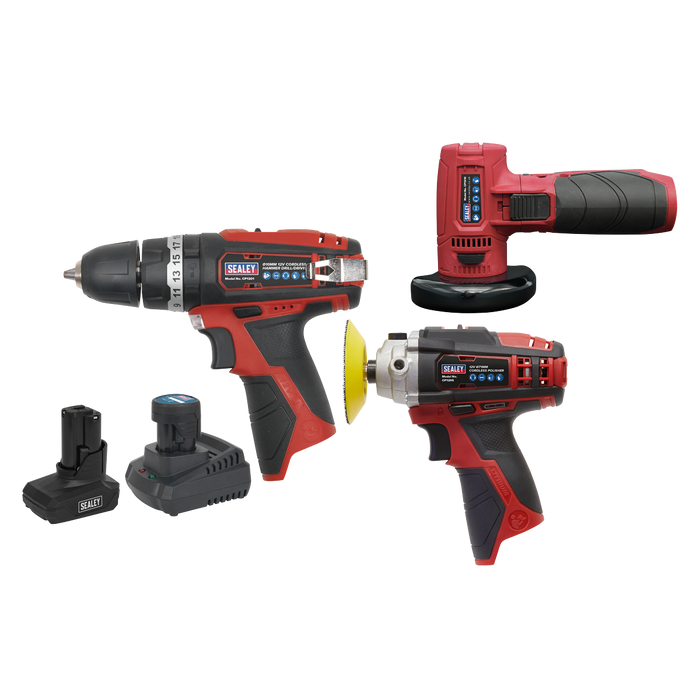 3 x SV12 Series Cordless Power Tool Kit 12V - 2 Batteries | CP1200COMBO7