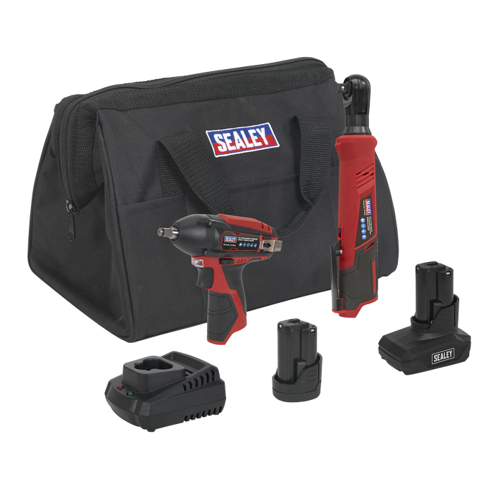 2 x SV12 Series Cordless Power Tool Kit 12V - 2 Batteries | CP1200COMBO8