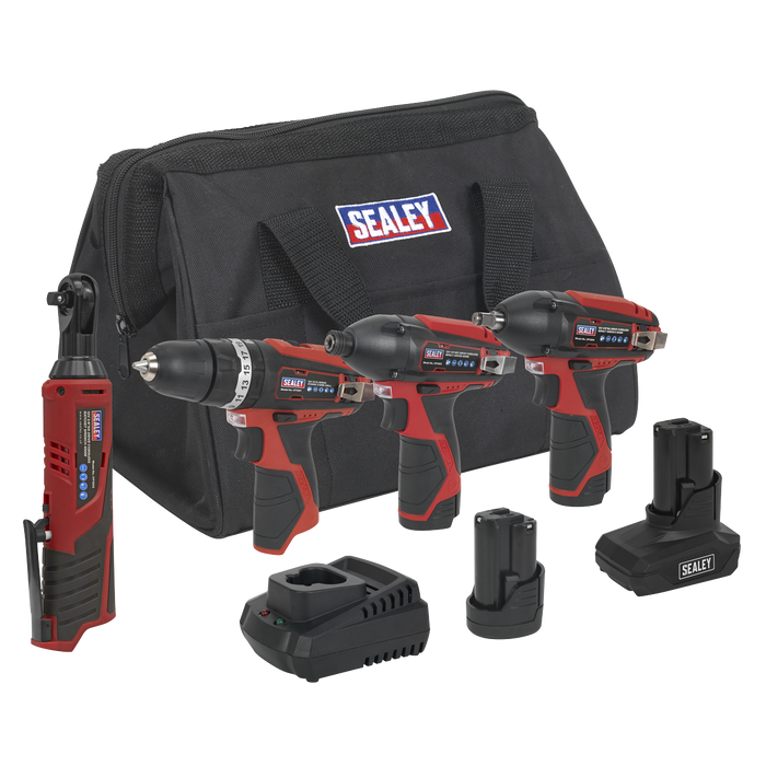 4 x SV12 Series Cordless Power Tool Kit 12V - 2 Batteries | CP1200COMBO