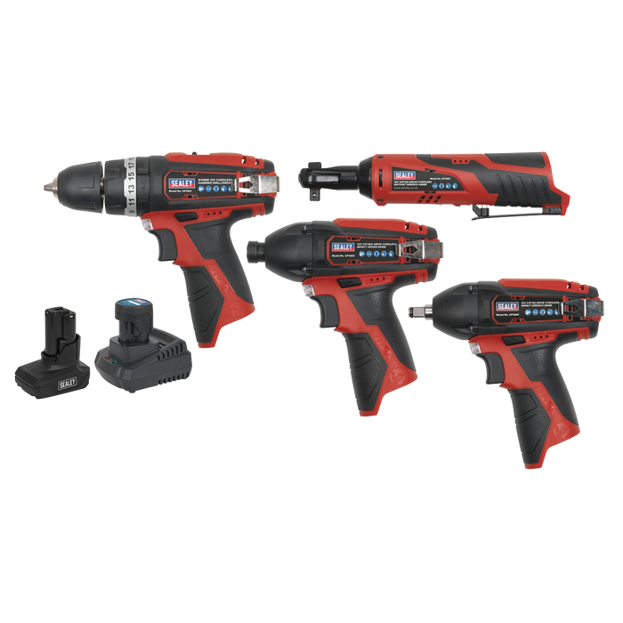4 x SV12 Series Cordless Power Tool Kit 12V - 2 Batteries | CP1200COMBO