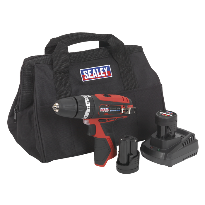 SV12 Series 10mm Cordless Combi Drill Kit 12V 2Ah - 2 Batteries | CP1201KIT