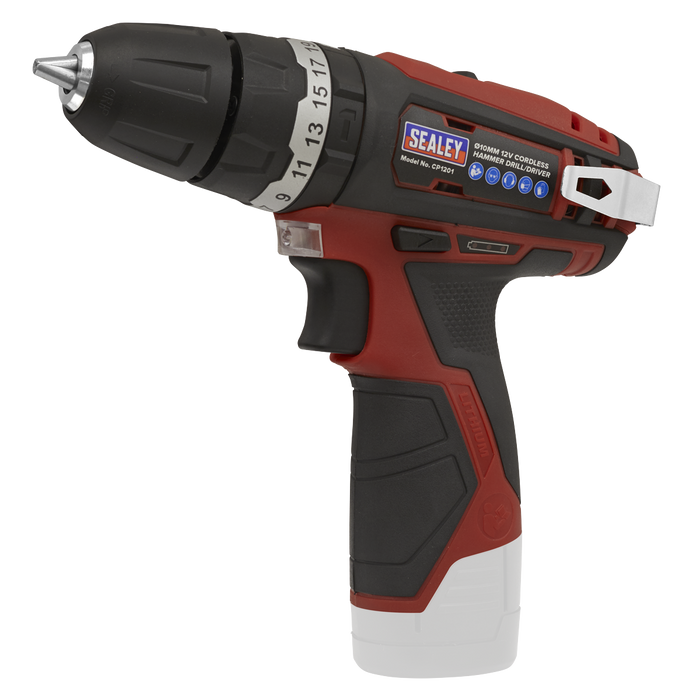 SV12 Series 10mm Cordless Combi Drill Kit 12V 2Ah - 2 Batteries | CP1201KIT