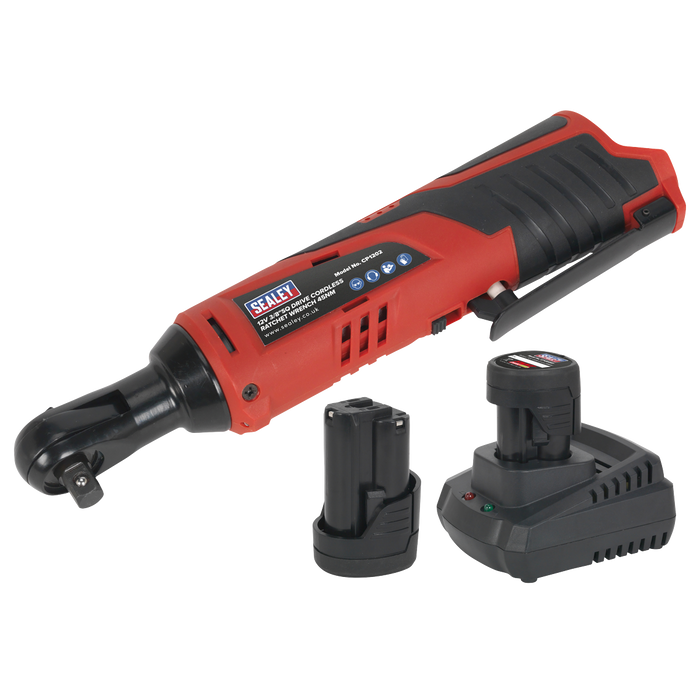 SV12 Series 3/8"Sq Drive Cordless Ratchet Wrench Kit 12V 2Ah - 2 Batteries | CP1202KIT