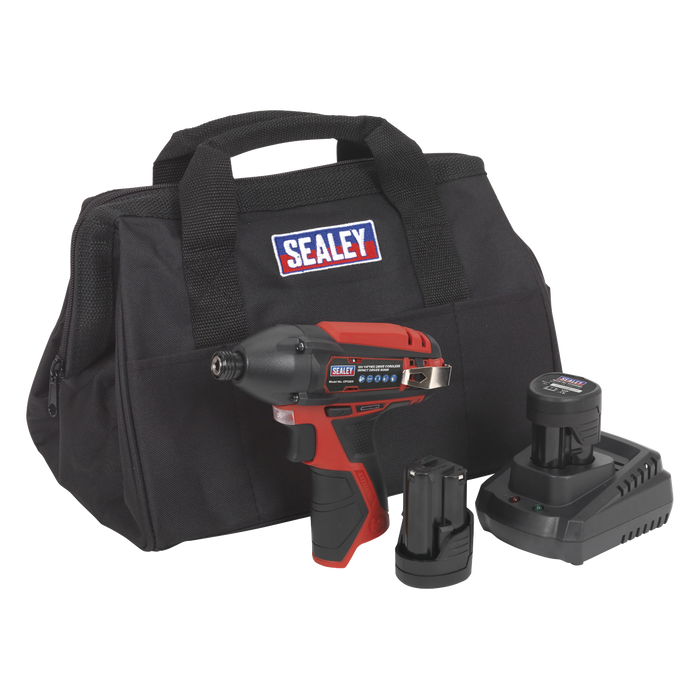 SV12 Series 1/4"Hex Drive Cordless Impact Driver Kit 12V 2Ah - 2 Batteries | CP1203KIT