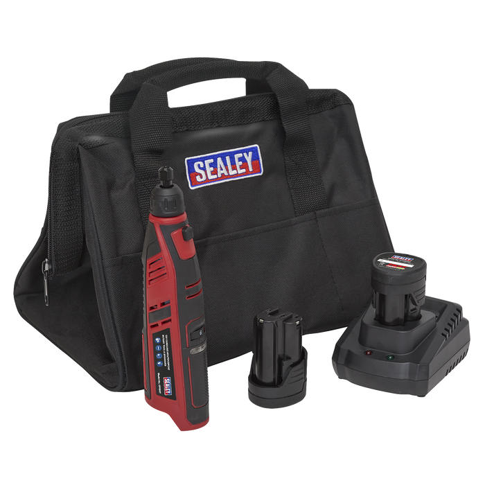 SV12 Series Cordless Multipurpose Rotary Tool & Engraver Kit 49pc 12V 2Ah - 2 Batteries | CP1207KIT