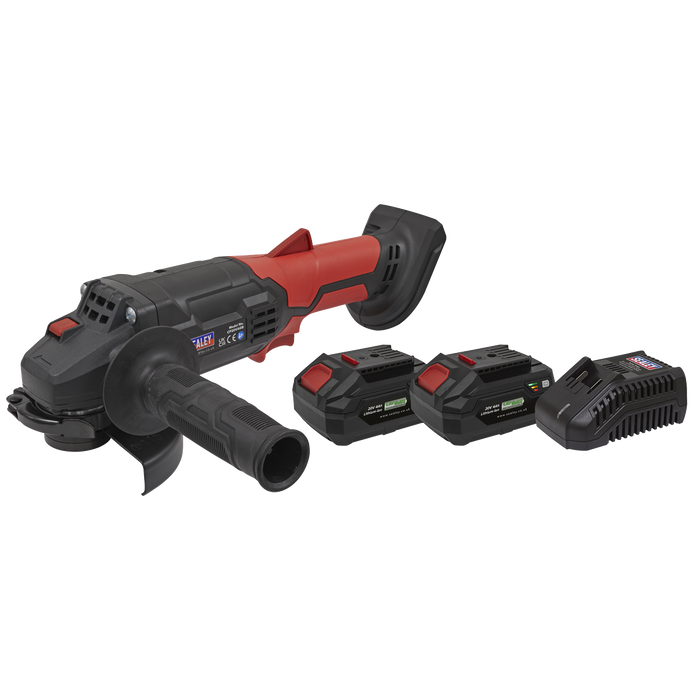SV20 Series 115mm Cordless Angle Grinder Kit 20V 4Ah - 2 Batteries | CP20VAGBKIT