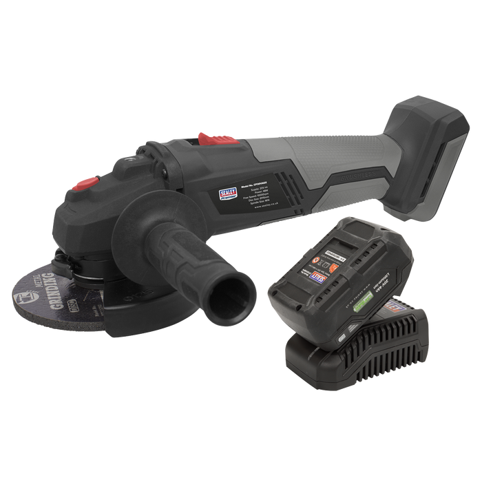 Premier SV20 Series 115mm Brushless Cordless Angle Grinder Kit 20V 4Ah | CP20VAGXKIT1
