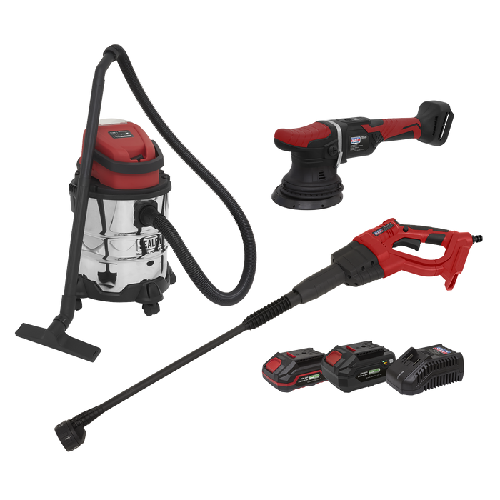 3 x SV20 Series Cordless Power Tool Car Valeting Kit 20V - 2 Batteries | CP20VCOMBO10