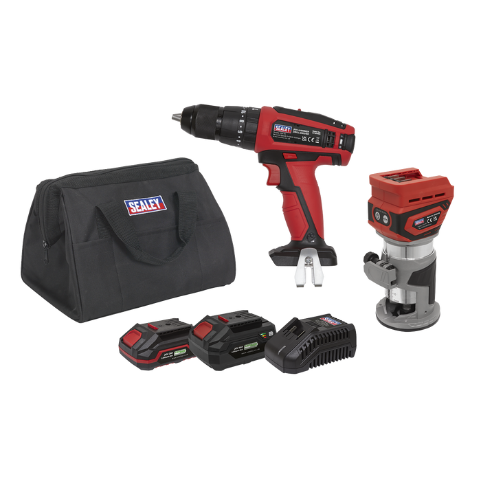 2 x SV20 Series Cordless Power Tool Kit 20V - 2 Batteries | CP20VCOMBO12