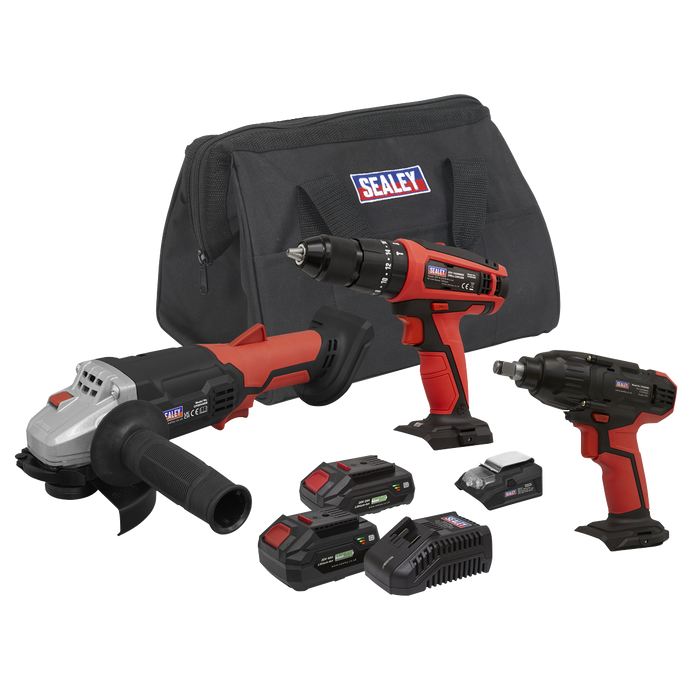 3 x SV20 Series Cordless Tool Combo Kit 20V - 2 Batteries | CP20VCOMBO1