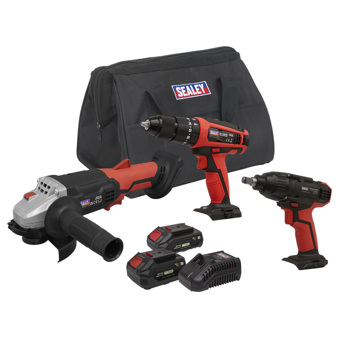 3 x SV20 Series Cordless Tool Combo Kit 20V - 2 Batteries | CP20VCOMBO1