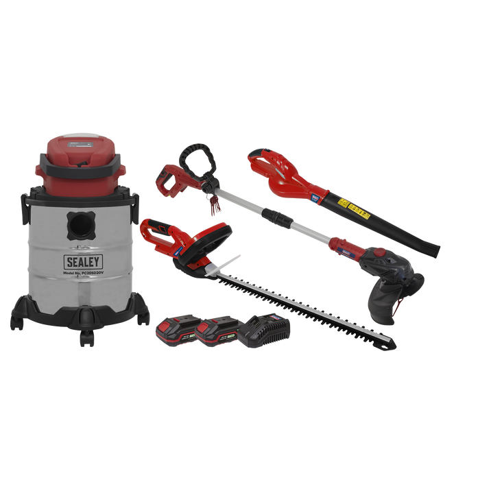 4 x SV20 Series Cordless Garden Power Tool Kit 20V - 2 Batteries | CP20VCOMBO3