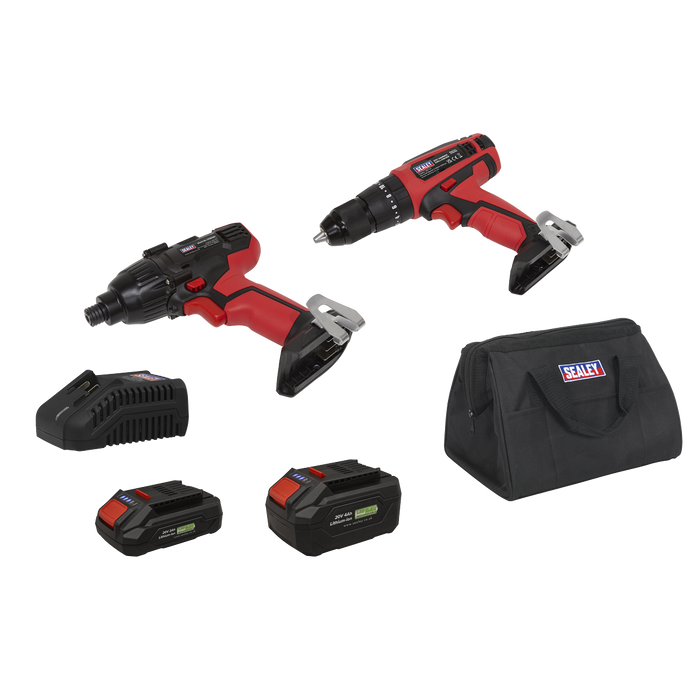 2 x SV20 Series Cordless Power EU Tool Kit 20V Euro Plug - 2 Batteries | CP20VDDCOMBOEU