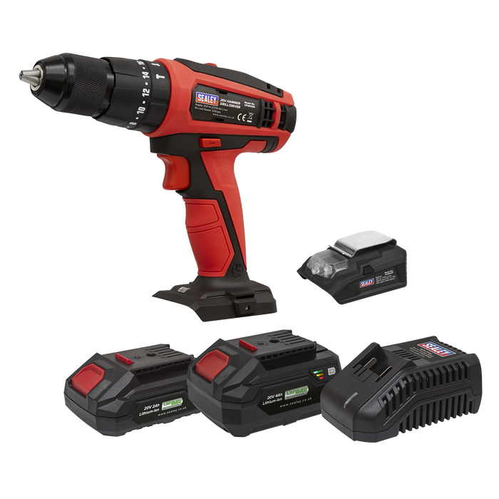 SV20 Series 13mm Cordless Combi Drill Kit 20V - 2 Batteries | CP20VDDKIT