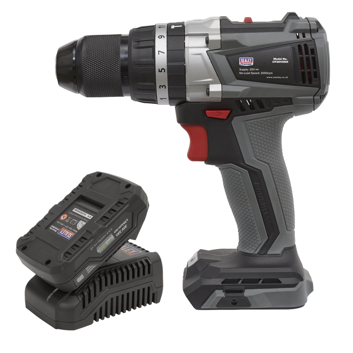 Premier SV20 Series 13mm Brushless Cordless Combi Drill Kit 20V 2Ah | CP20VDDXKIT1