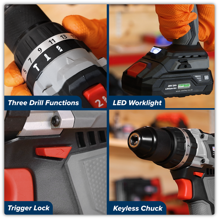 Premier SV20 Series 13mm Brushless Cordless Combi Drill 20V - Body Only | CP20VDDX