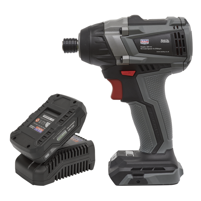 Premier SV20 Series 1/4"Hex Brushless Cordless Impact Driver Kit 20V 2Ah | CP20VIDXKIT1