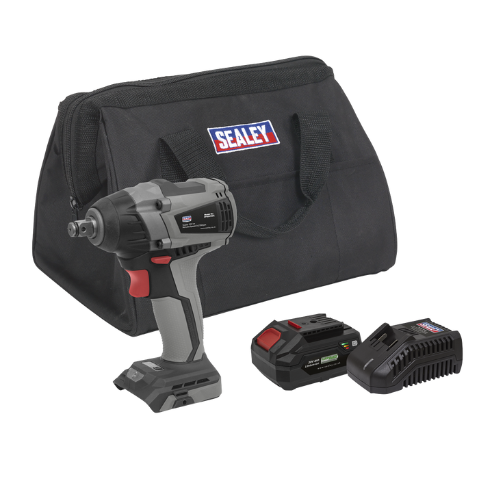 Premier SV20 Series 1/2"Sq Drive Brushless Cordless Impact Wrench Kit 20V 4Ah | CP20VIWXKIT1