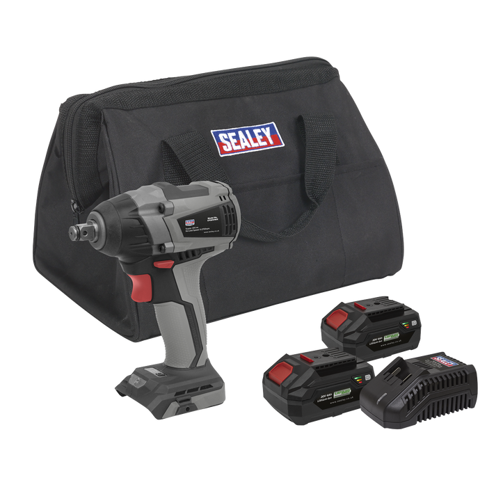 Premier SV20 Series 1/2"Sq Drive Brushless Cordless Impact Wrench Kit 20V 4Ah - 2 Batteries | CP20VIWXKIT
